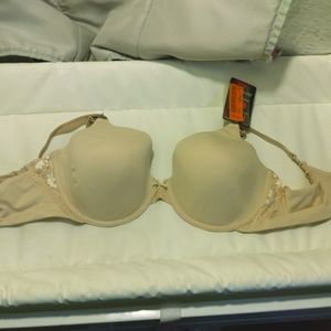 Maidenform One Fab Fit Demi T-Shirt Bra Beige New